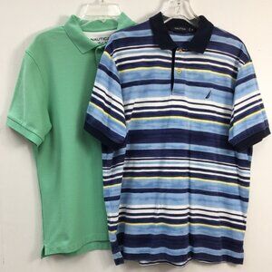 Nautica Mens Short Sleeve Polo Bundle Size M EXCELLENT Condition